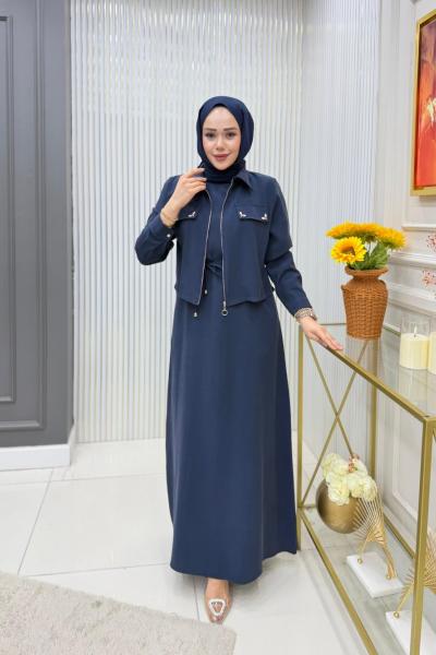 Meltem Ceketli Elbise Takım