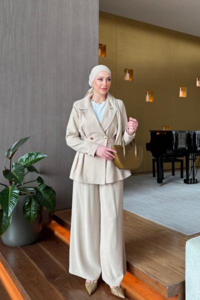 Çiçek Pantolonlu Takım