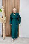 Azize Elbise Petrol Yeşili
