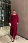 Gizem Elbise Bordo
