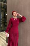 Gizem Elbise Bordo