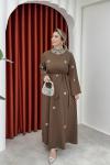 Beyza Elbise Kahverengi