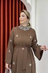 Beyza Elbise Kahverengi