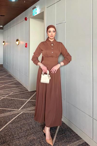 Türkan Elbise Kahverengi