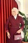Irmak Elbise Bordo