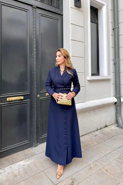 Irmak Elbise Lacivert
