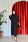Cansu Pantolonlu Takım Siyah