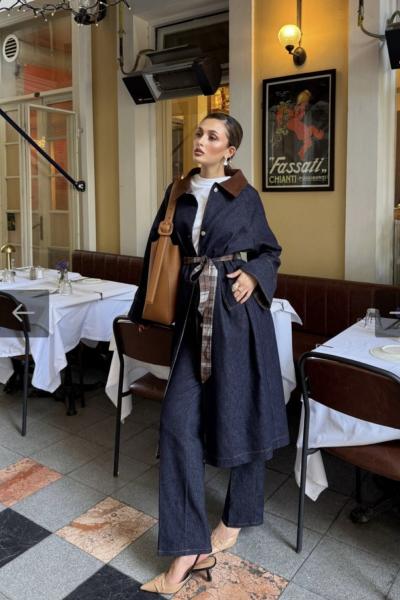 Asya Trençkot Lacivert