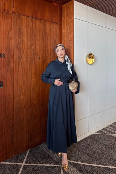 Ecem Elbise Lacivert