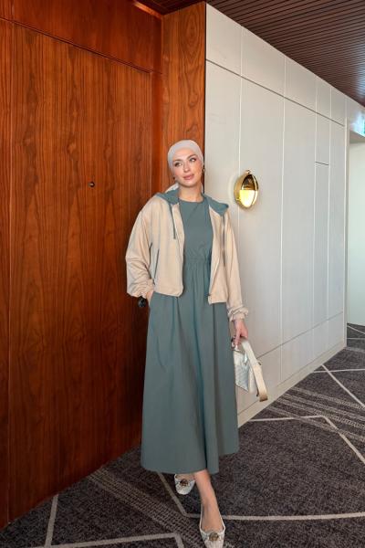 Sıdıka Elbise Takım Mint Yeşili