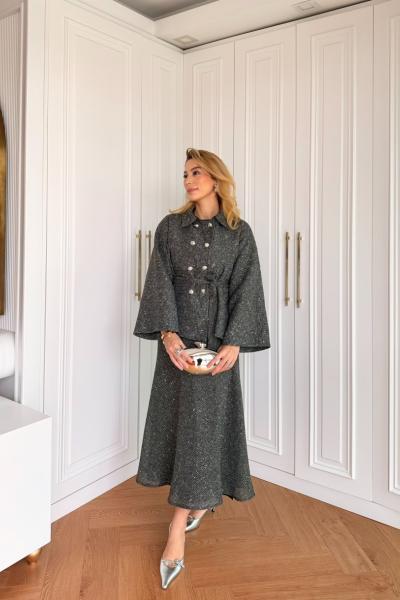 Göksel Etekli Takım Gri