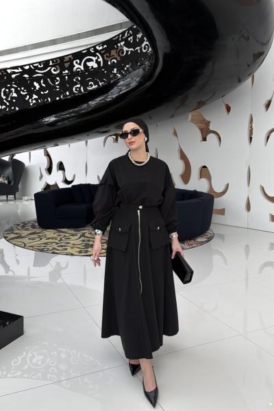 Tülay Etek Takım Siyah