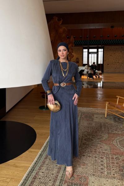 Yeliz Elbise Lacivert