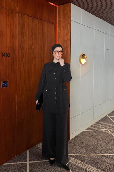 Asu Pantolon Takım Siyah