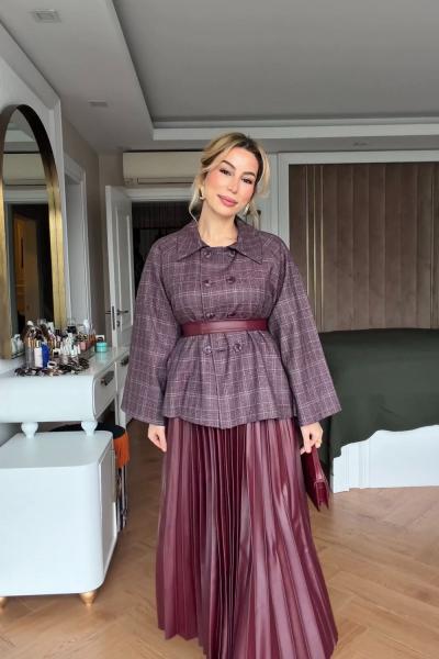 Zübeyde  Etekli Takım Bordo