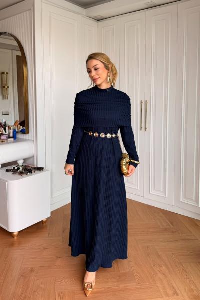 Neva Elbise Lacivert