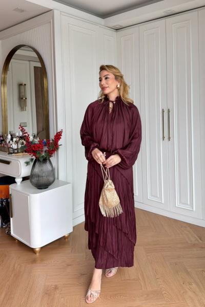 Zeynep Etek Takım Bordo