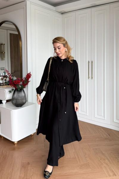 İdil Pantolonlu Takım Siyah