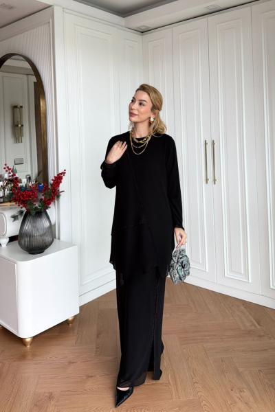 Rüya Pantolon Takım Siyah