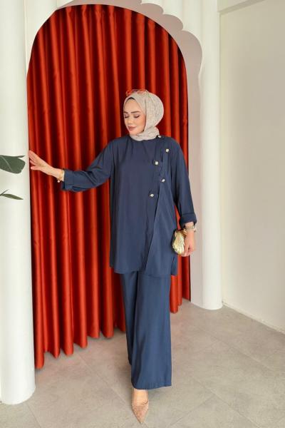 Kadriye Pantolon Takım Lacivert