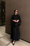 İnci Abaya Takım Siyah