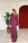 Buse Elbise Bordo