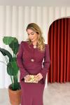 Buse Elbise Bordo
