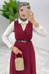 Bordo Hazen Jile Tesettür Giyim