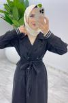 Siyah Premium Hançer Kot Kap Tesettür Giyim