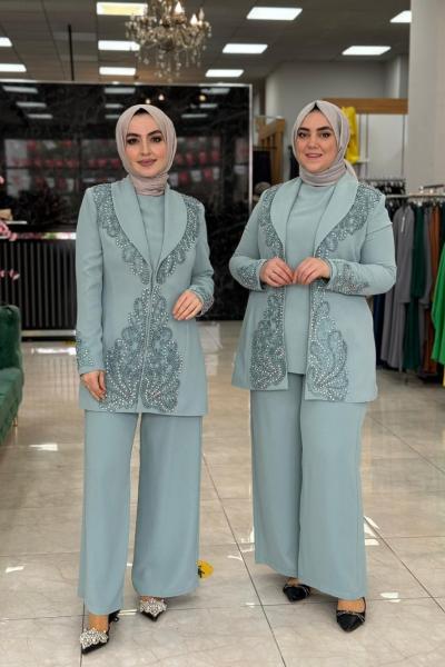 Nuran Takım Mint Yeşili