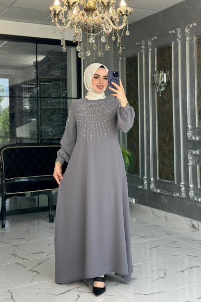 Mihriban Elbise Gri