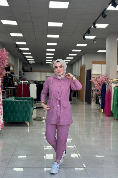 Aysima Pantolon Takım-Gül Kurusu