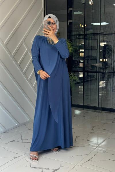 Meyra Elbise-Mavi indigo