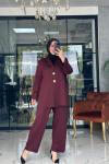 Modern Ceket Takım Bordo
