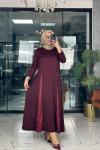 Elçin Elbise Bordo