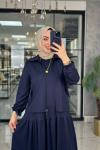 Asiye Ceket Elbise-Lacivert