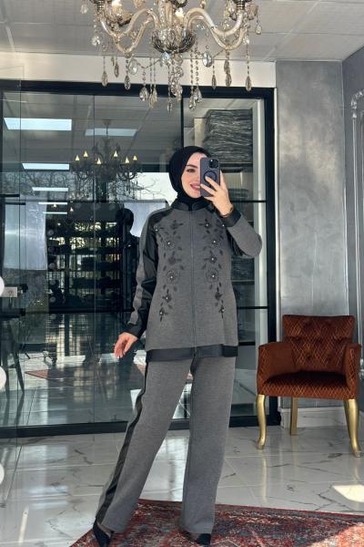 Sacide Takım Gri