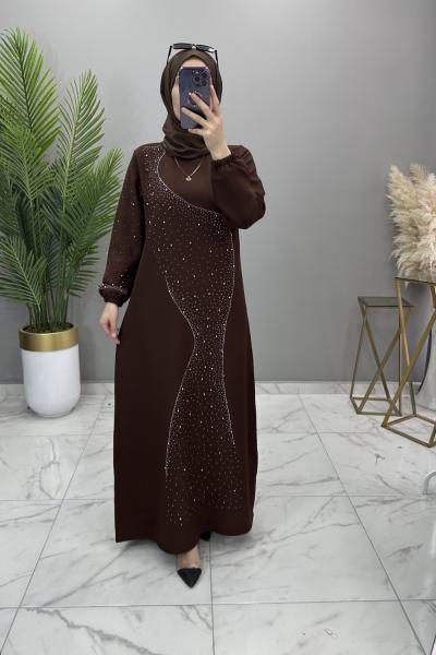 Şükran Elbise Kahve