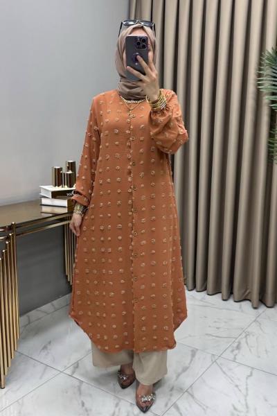 Boncuk Tunik Turuncu