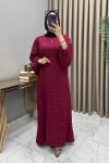 Gülru Elbise Bordo