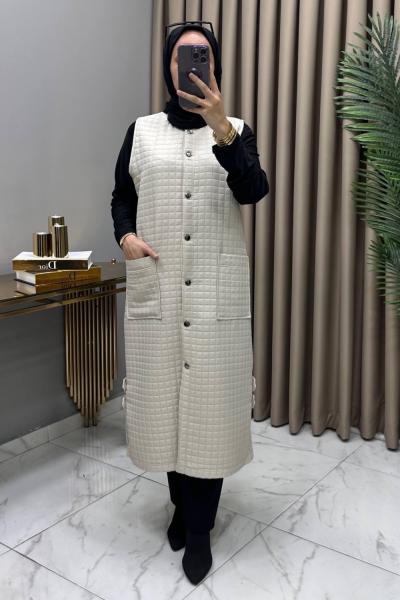 Nida Kapitone Yelek Taş