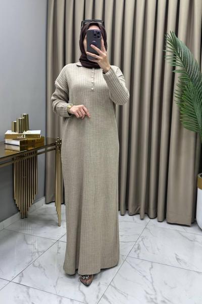 Kamer Triko Elbise Vizon