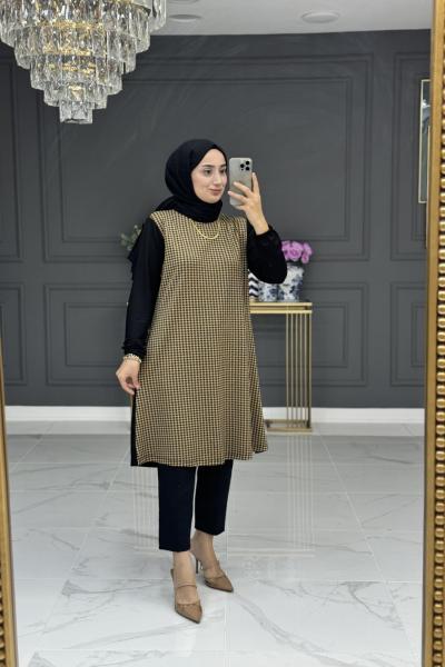 Neva kazayağı tunik - vizon