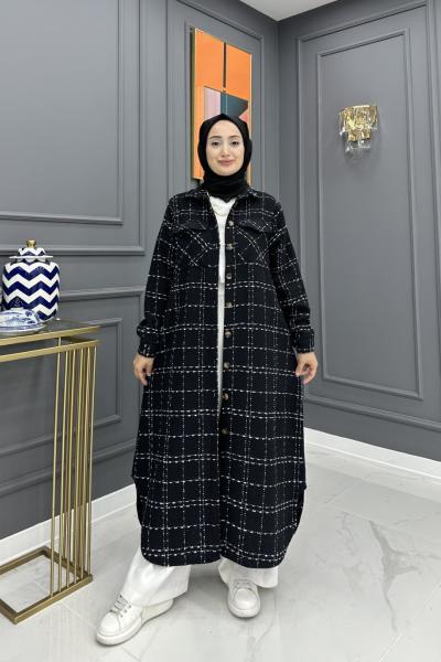 Burçak Gömlek Elbise - Siyah