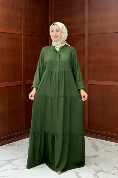 Tofisa Uzun Elbise - Haki