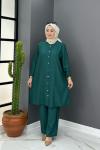 Bahar Düğmeli Takım - Zümrüt