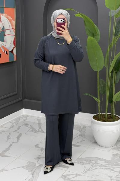 Derin pantolonlu takım - Gri