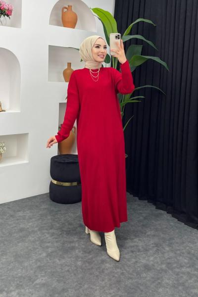 Fitilli Boydan Triko Elbise