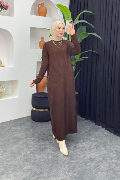 Fitilli Boydan Triko Elbise