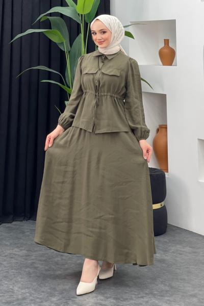 Yazlık Tarz Etekli Takım